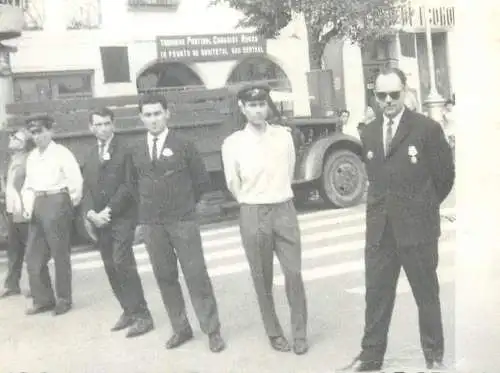 Romania Sibiu 1967 instant photograph " cu ocazia manifestatiilor ... " 8.5x11.5cm