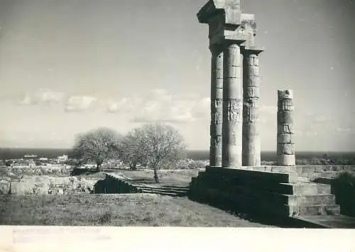 Postcard Greece Rhodos ruins 1950