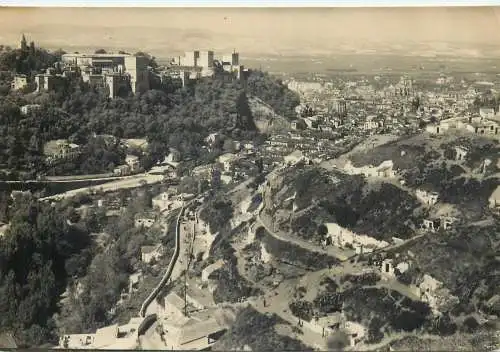 Postcard SPain Granada vista de la Alhambra 1957