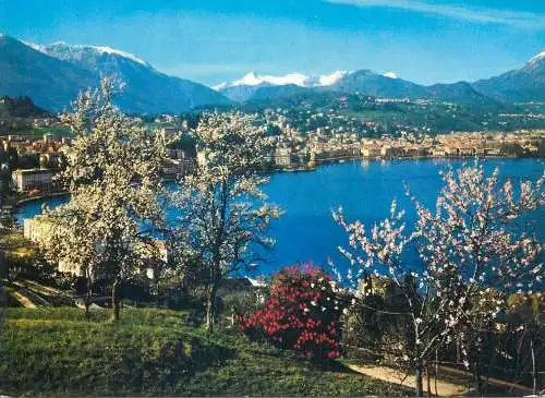 Postcard Switzerland Lugano Paradiso panorama