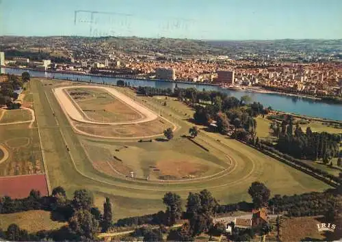 Postcard France Vichy Allier aerial view of hipodrome 1977