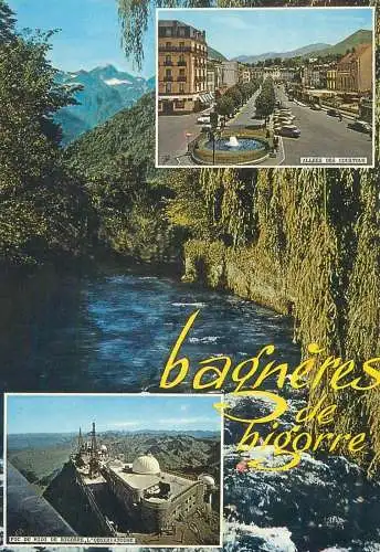 Postcard France Bagneres de Bogorre multi view observatoire