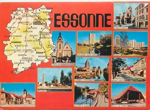 Postcard France Essonne 1977 multi view