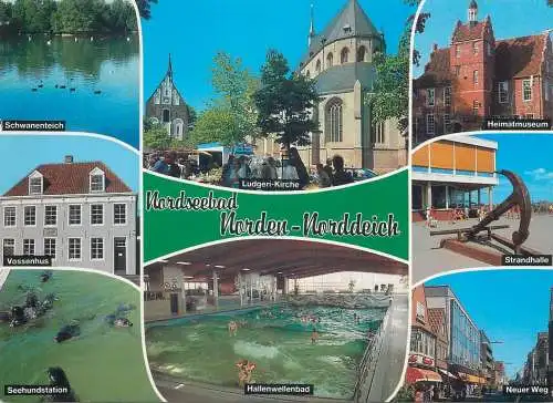 Postcard Germany Wordseebad Norden Norddeich multi view