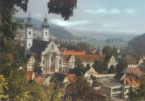 Postcard Germany Zwiefalten church