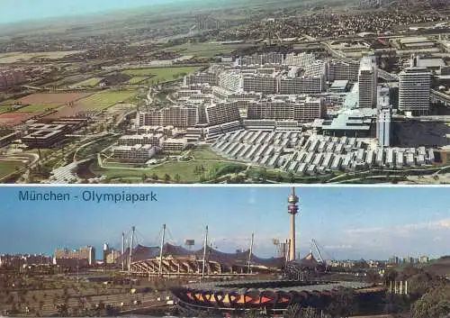 Postcard Germany Munchen Olympiapark multi view