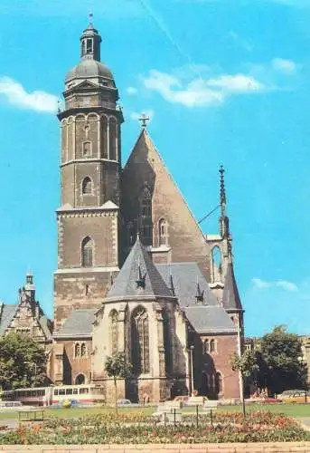 Postcard Germany Messestadt Leipzig church of St. Thomas