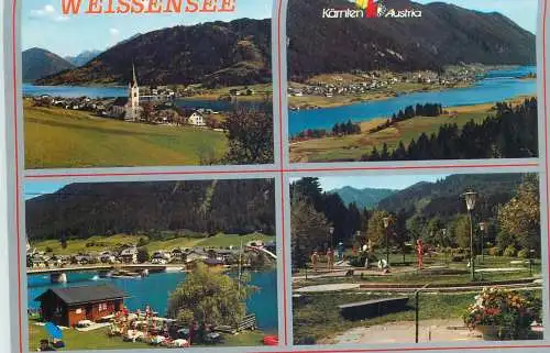 Mini-golf topical retated postcard Austria Weissensee multi view