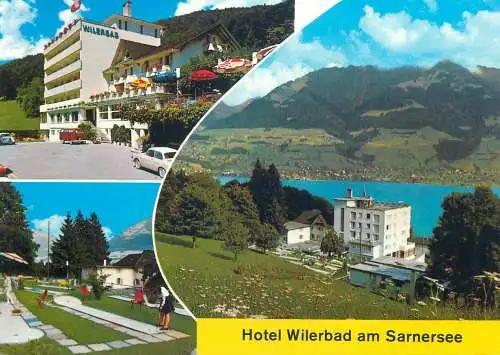 Mini-golf topical retated postcard Switzerland Wilen Sarnen Hotel Wilerbad