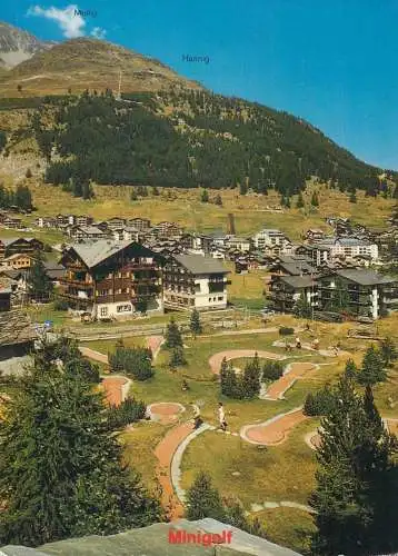 Mini-golf topical retated postcard Switzerland Schweiz