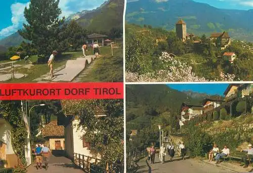 Mini-golf topical retated postcard Italy Meran SudTirol Dorf Tirol