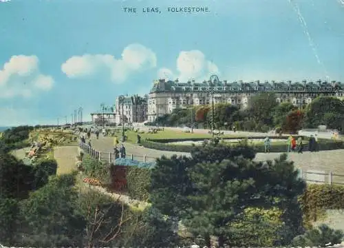 Postcard UK England Folkestone THe leas