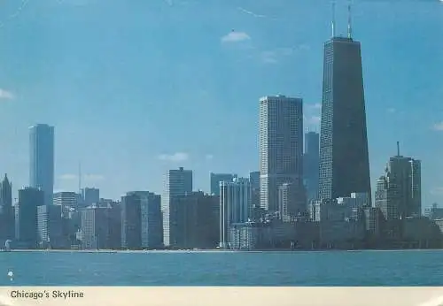 Postcard USA Chicago IL skyline 1980