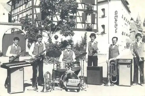 Postcard street orchestra band Schweitzer photo
