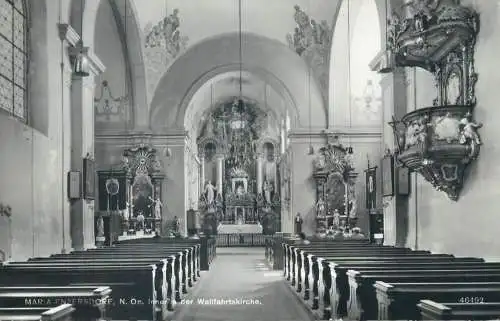 Postcard Austria Maria Enzersdorf Walifahrtskirche interior