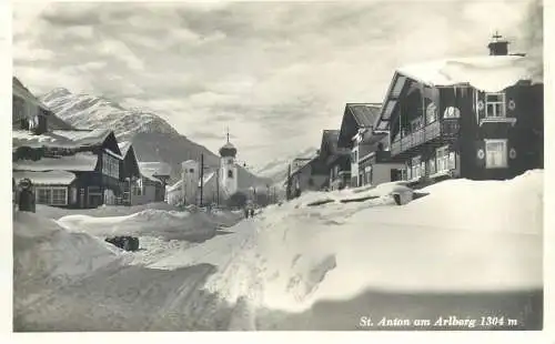 Postcard Austria St Anton am Arlberg winter scene