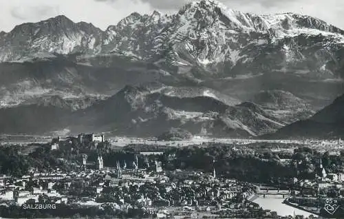 Postcard Austria Salzburg panorama