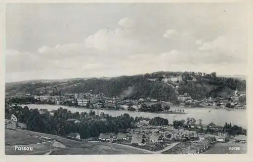 Postcard Germany Passau panorama