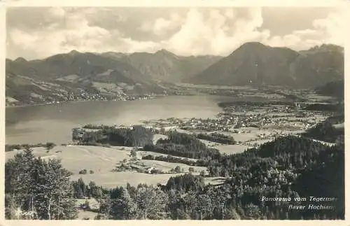 Postcard Germany Tegernsee panorama