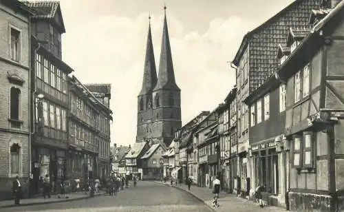 Postcard Germany Quedlinburg cathedral view