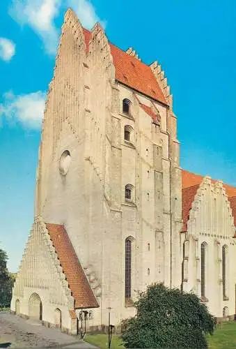 Post card Denmark Copenhagen Grundtvig's Church at Bispebjerg
