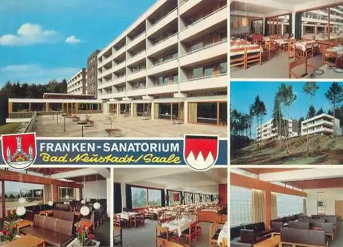 Postcard Germany Bad Neustadt/Saale Franken Sanatorium multi view