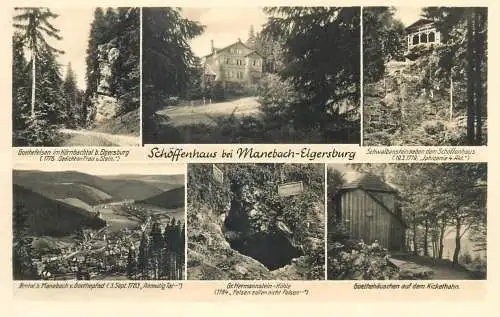 Postcards Germany Manebach Elgersburg multi view