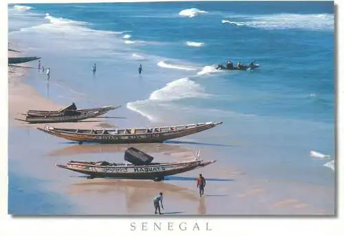 Postcard Senegal Dakar Coast at Saint-Louis