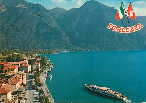 Postcard Italy Lago di Lugano Como Porlezza