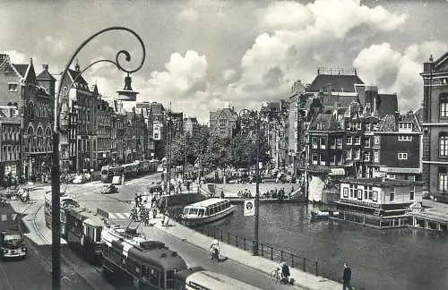 Postcards Netherlands Amsterdam 1957 ship channel
