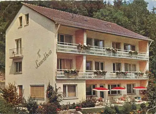 Postcard Germany Bad Neustadt Saale Kurpension Haus Sonnenschein