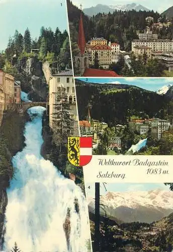 Postcard Austria Weltkurort Badgastein multi view