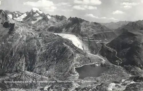 Postcards Switzerland Grimselpasshohe aerial view of mountains
