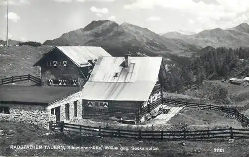Postcards Austria Radstadter Tauern Sudwienerhutte cottage mountain view