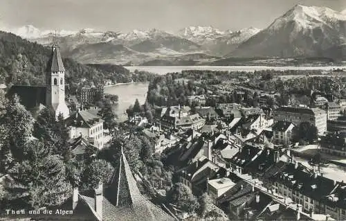Postcards Switzerland Thun und die Alpen
