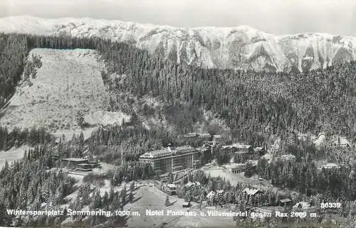 Postcards Austria Tirol Wintersportplatz Semmering Hotel Panhans Villenviertel