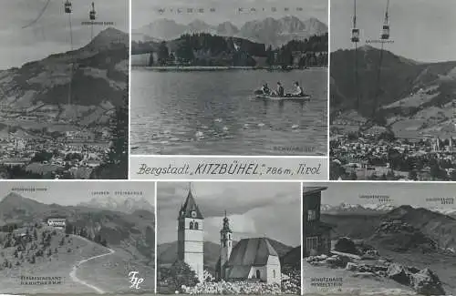 Postcards Austria Tirol > Kitzbühel multi view teleferique
