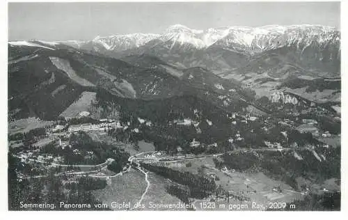 Postcards Austria Semmering panorama vom Gipfel des Sonnwendstein aerial