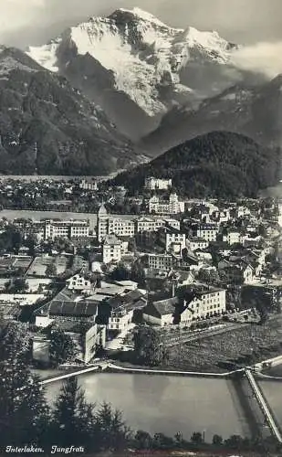 Postcards Switzerland Interlaken Jungfrau 1959