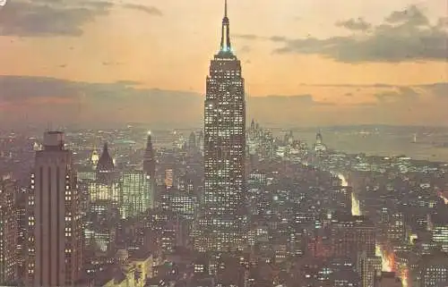 Postcards USA NY Empire state building New York city