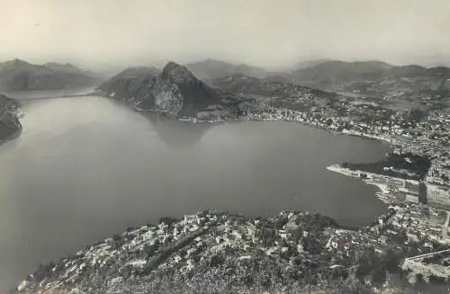 Postcards Switzerland Lugano lake 1956