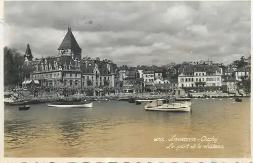 Postcards Switzerland Luxembourg harbour and castle