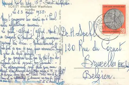Postcards Germany Soest 1958