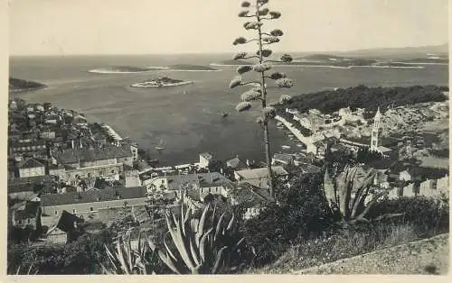 Postcards Croatia Hvar coastal scene 1958