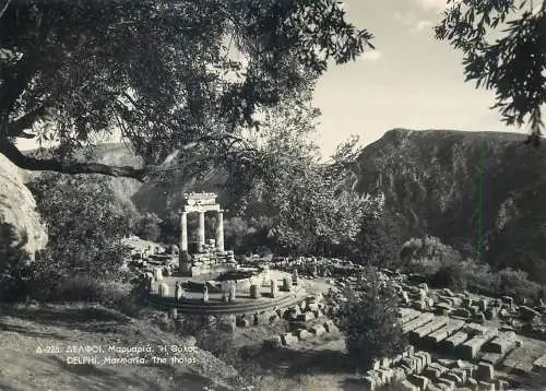 Postcards Greece Delphi Marmaria the Tholos ruins temple