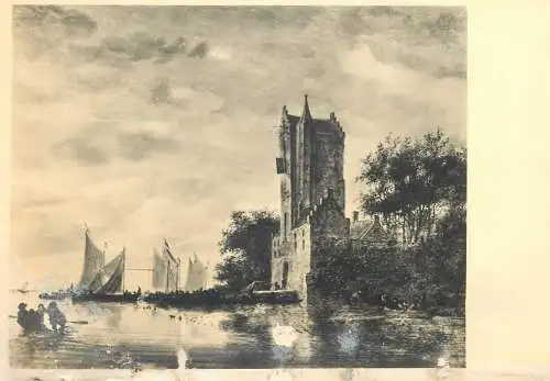 Postcards Netherlands Rotterdam Salomon Ruysdael The Pellekussen gate near Utrecht painting