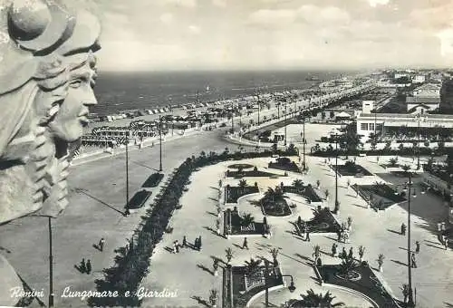 Postcards Italy Rimini lungomare e giardini