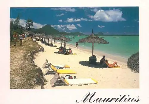 Postcard Mauritius plage de la Pirogue 1995