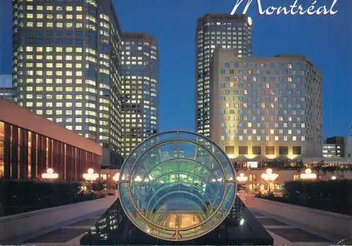 Postcard Canada Montreal night view 1997