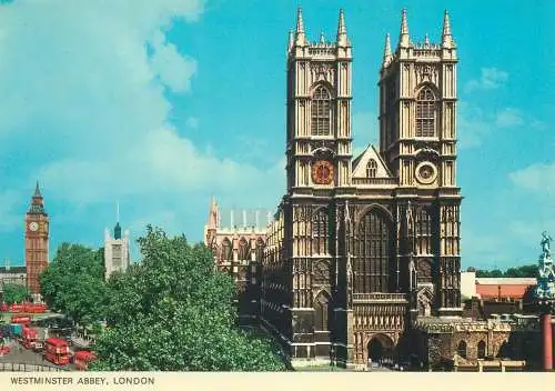 Postcard United Kingdom > England > London > Westminster Abbey bus